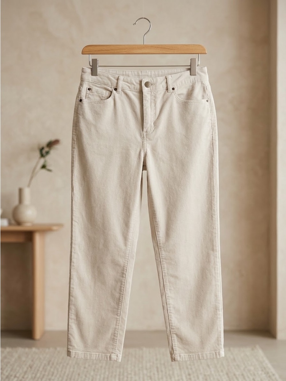 d.jeans Beige Corduroy Straight Leg Pants - Size 10